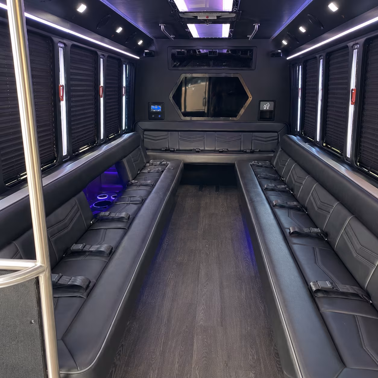 missouri city 18 passenger party bus interior