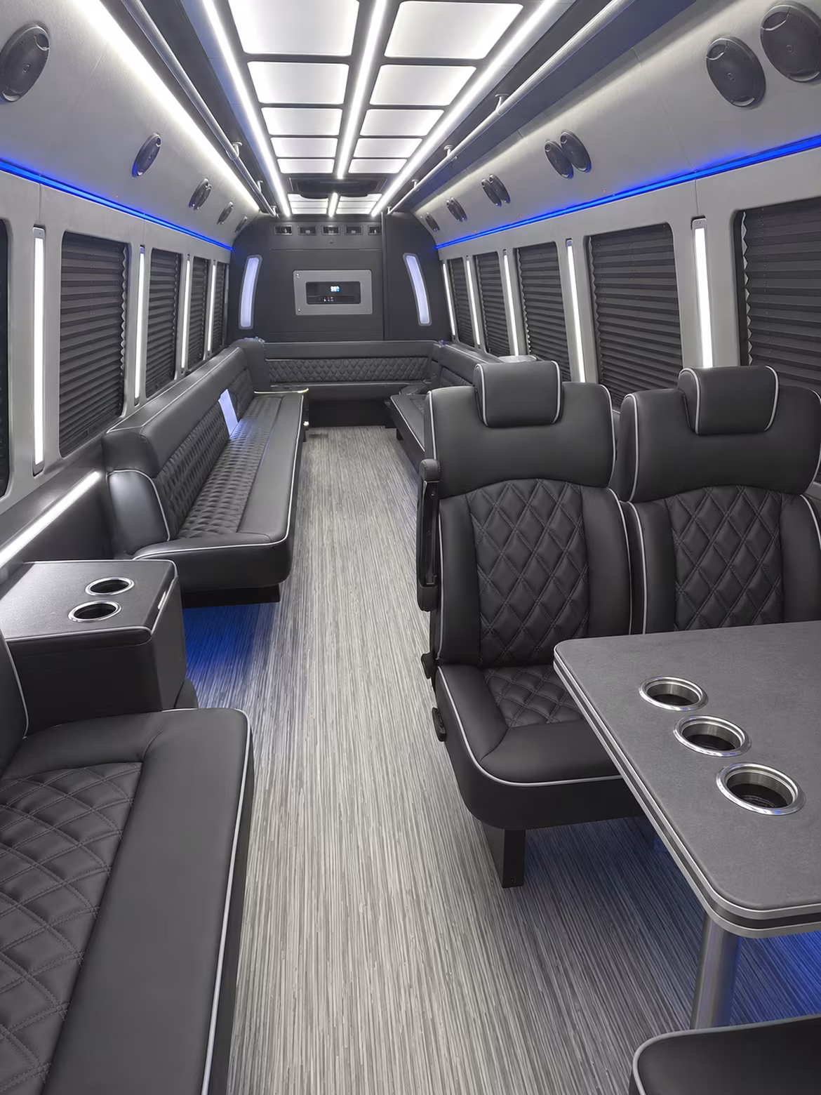 missouri city 25 passenger party bus inside