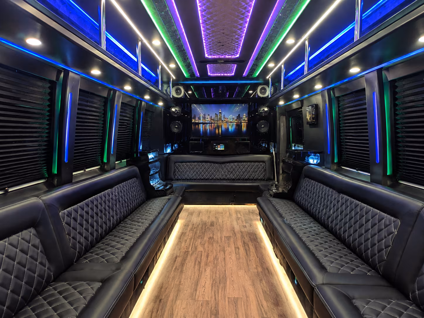 missouri city 25 passenger party bus interior
