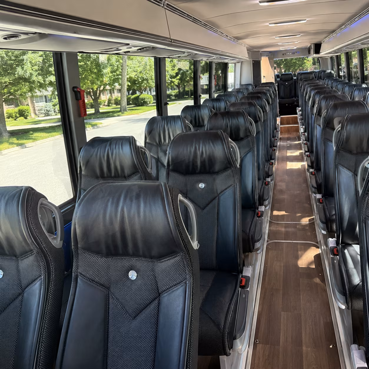 missouri city 40 passenger charter bus inside