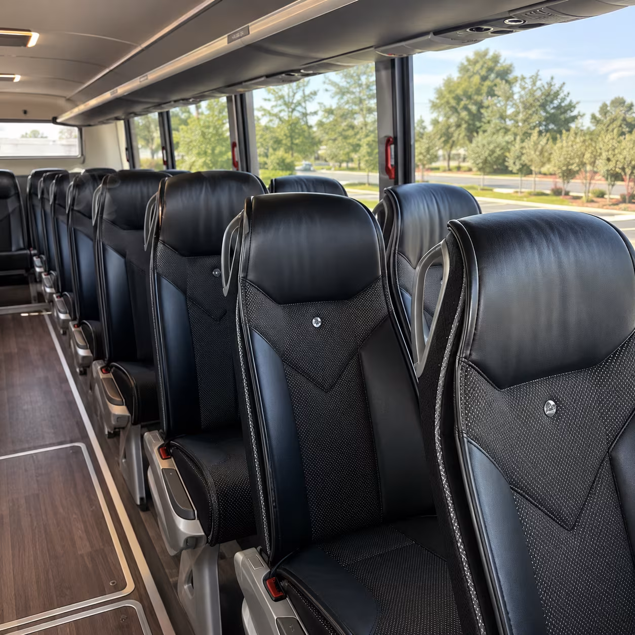 missouri city 45 passenger charter bus interior