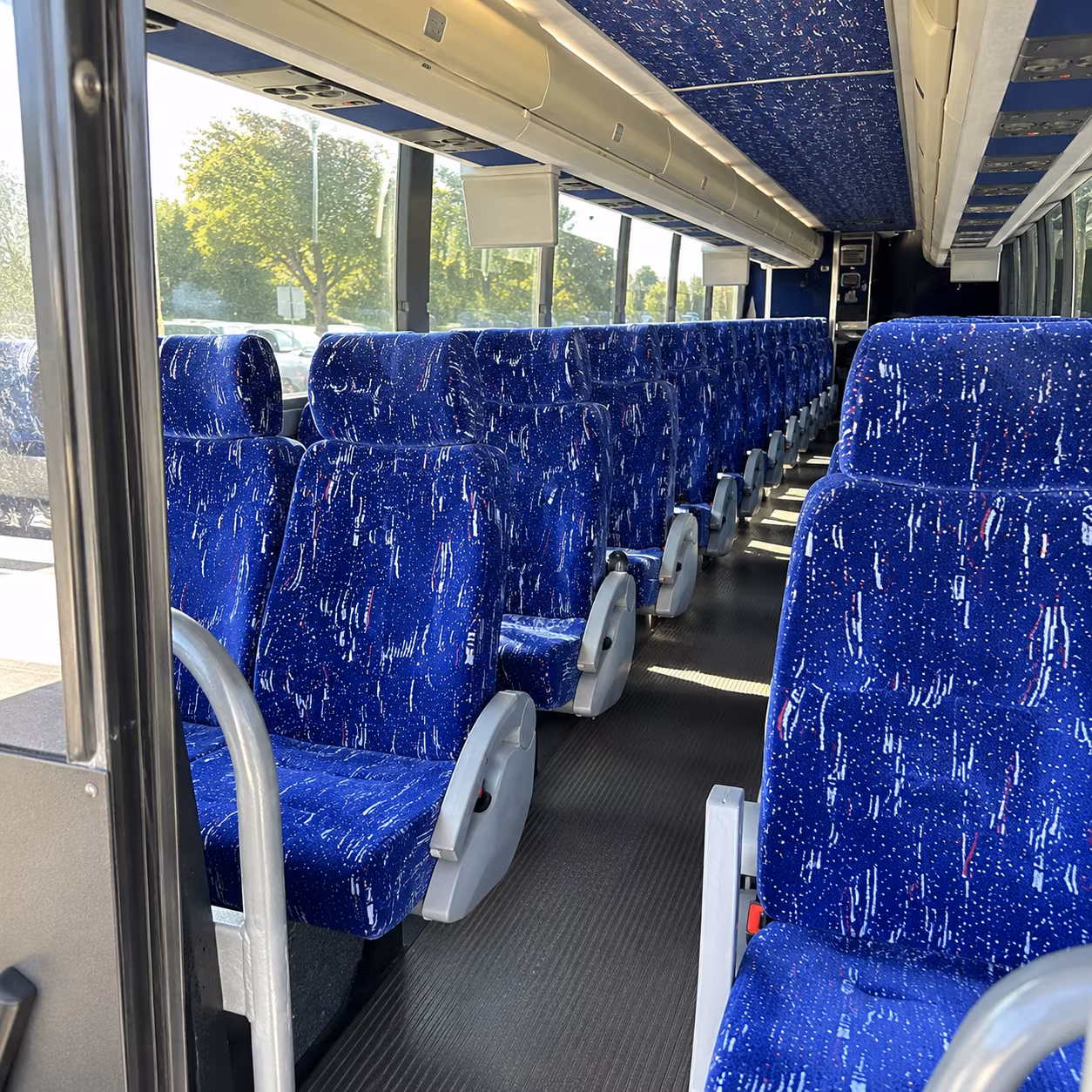 missouri city 50 passenger charter bus inside
