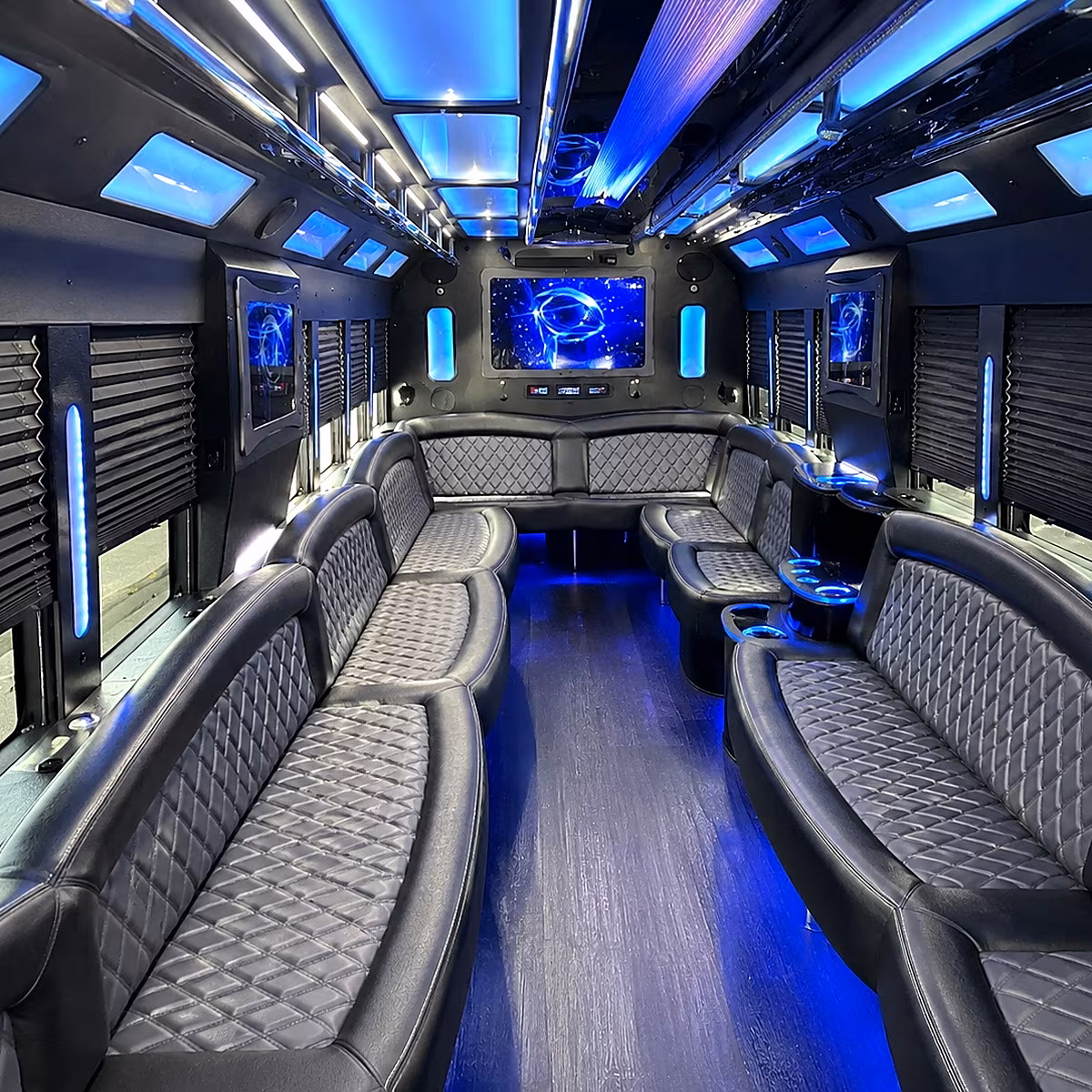 missouri city 50 passenger party bus interior